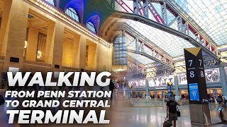 Walking NYC  Penn Station to Times Square amp Grand Central Terminal July 2021 [upl. by Edlin]