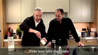 aerolatte  milk frother makes three layer caffè latte macchiato [upl. by Arahsak]