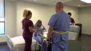 Physical Therapy Transfer Training  How To Transfer From Wheelchair To Bed [upl. by Gilliette]