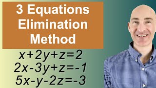 Solving Systems of 3 Equations Elimination [upl. by Iborian425]