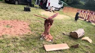 A fabulous range of wooden sculpture at Caerleon festival 2024 [upl. by Narik935]