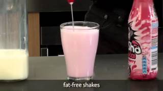 How to make a fat free milkshake using an aerolatte milk frother [upl. by Kifar]