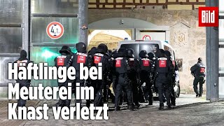 Gefängnismeuterei Polizei stürmt Knast in Thüringen  JVA Untermaßfeld [upl. by Conni]